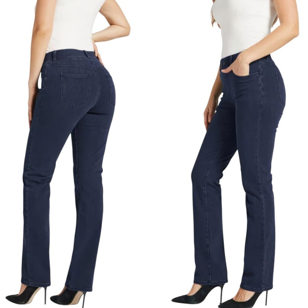 Women's BETABRAND Straight Leg 4‎ Pocket Yoga Denim Jeans- Size M/8-10